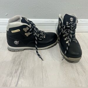 Timberland Black and Gray Lace-Up Hiking Boots